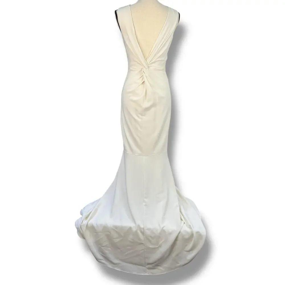 Dress the Population Sleeveless Mermaid Dress Wedding Bridal Floor Length Small - Picture 7 of 11